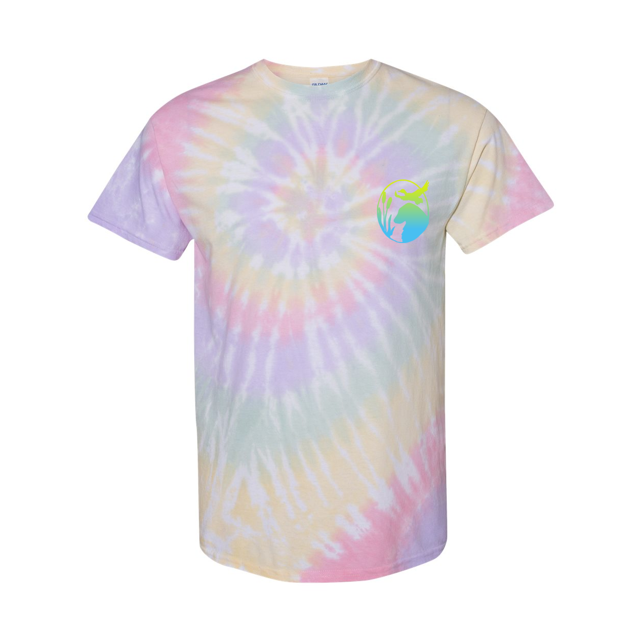 Flatty Life Front/Bac Spiral Tie-Dyed T-Shirt - WagALotBowWow