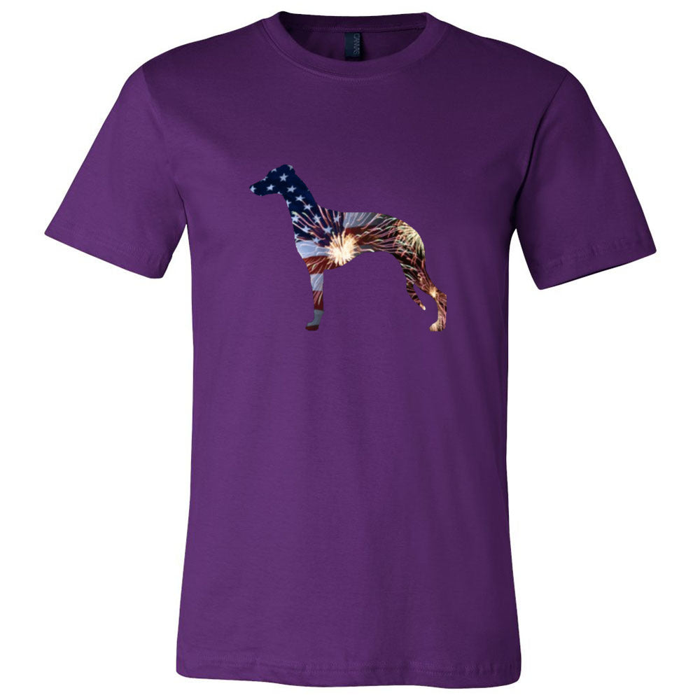 Patriotic Whippet Unisex Short Sleeve Jersey Tee - WagALotBowWow