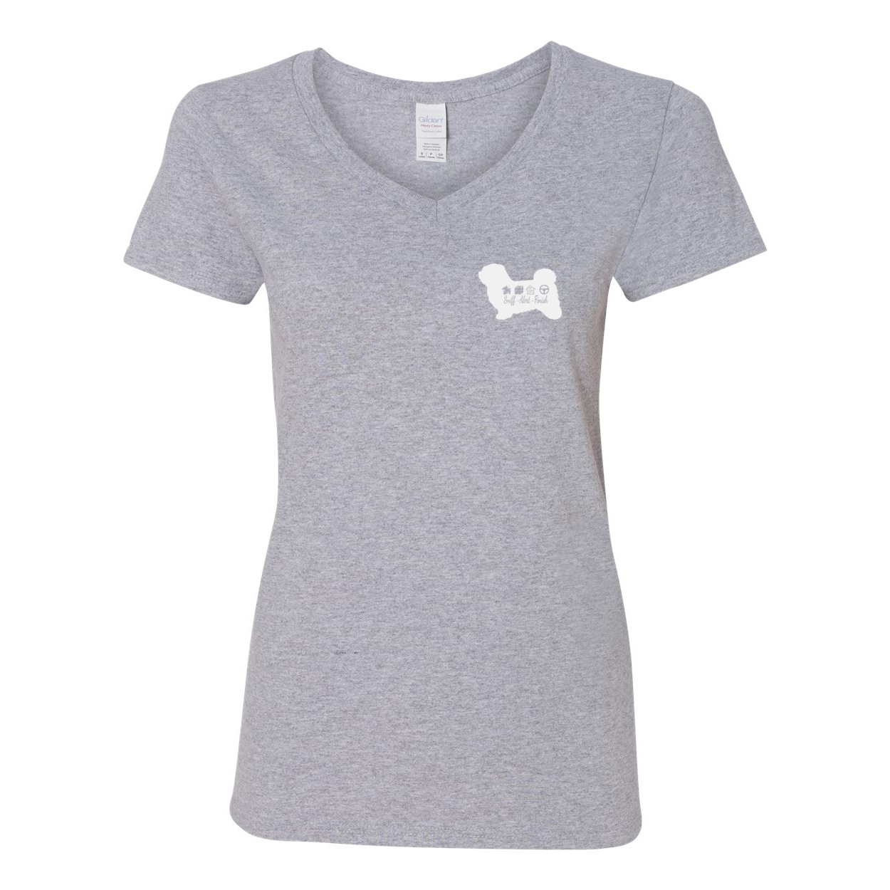 Havanese Scent F/B Women's V-Neck T-Shirt - WagALotBowWow