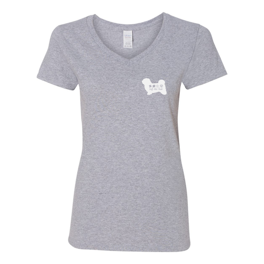 Havanese Scent F/B Women's V-Neck T-Shirt - WagALotBowWow