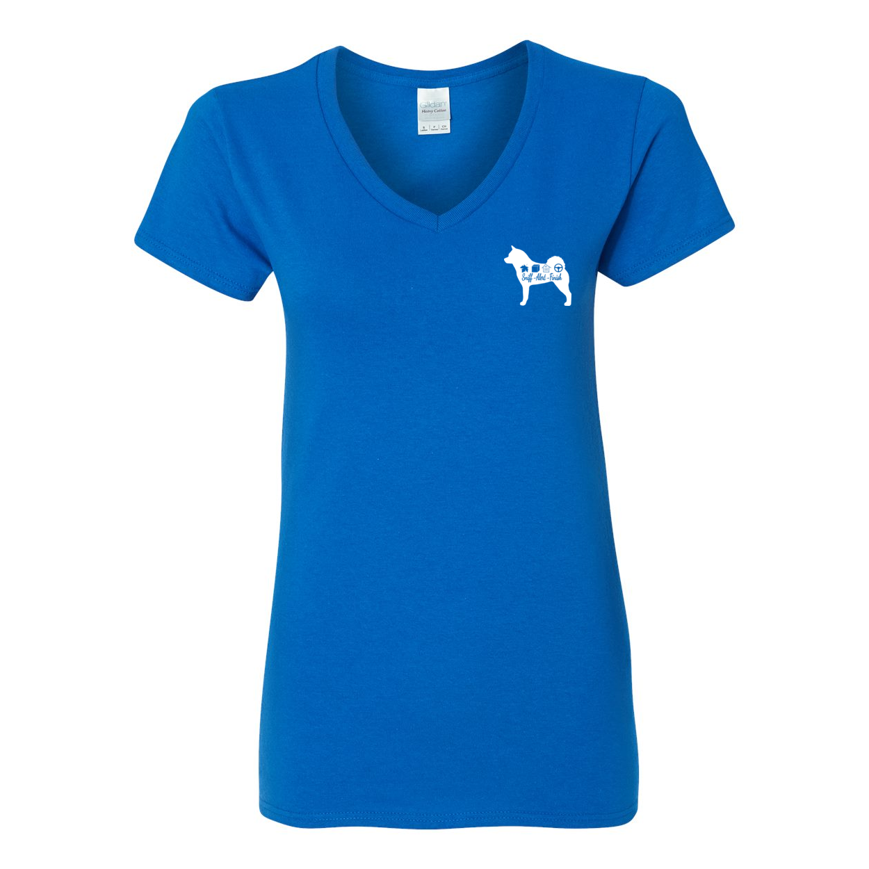 Akita Scent F/B Women's V-Neck T-Shirt - WagALotBowWow