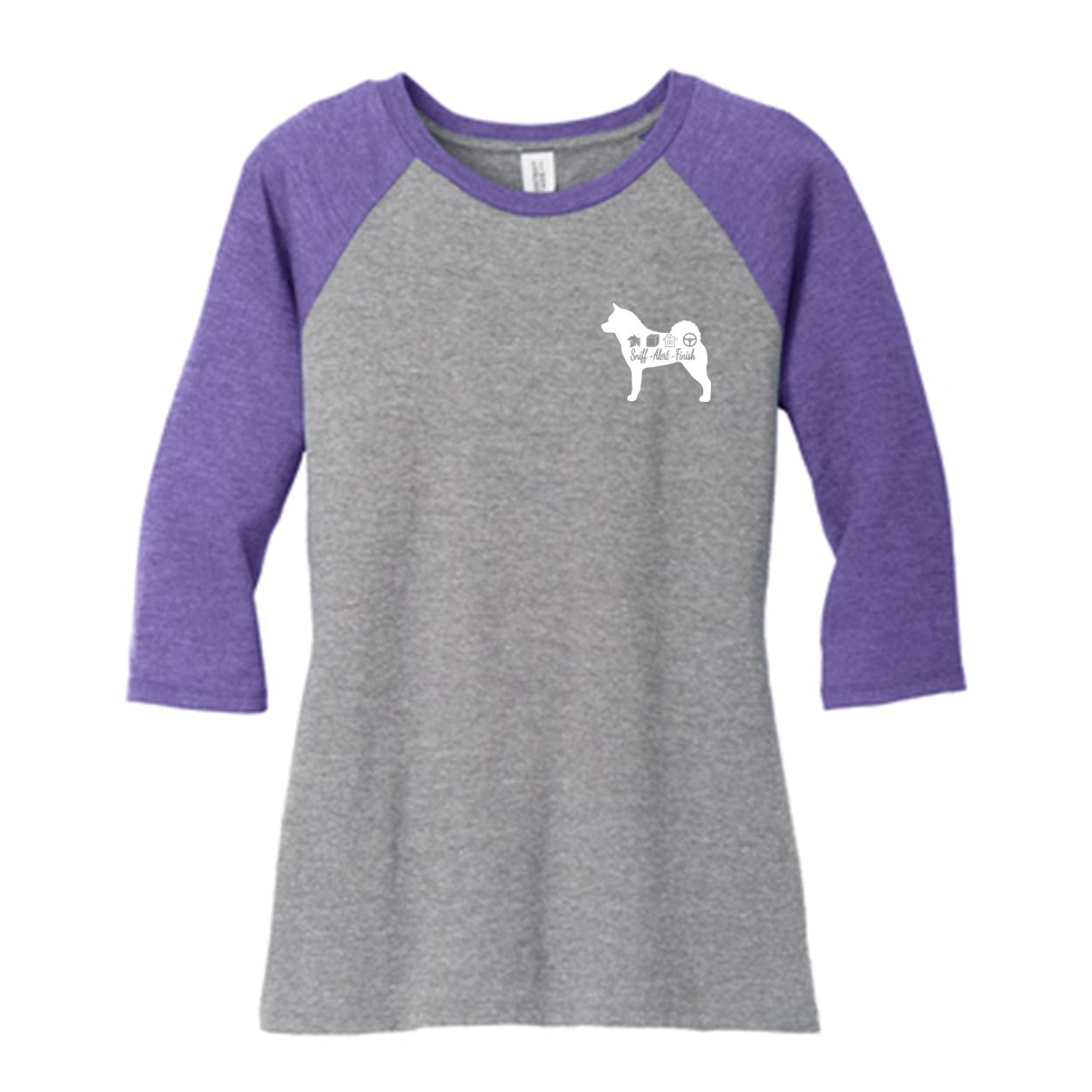 Akita Scent F/B 3/4-Sleeve Raglan - WagALotBowWow
