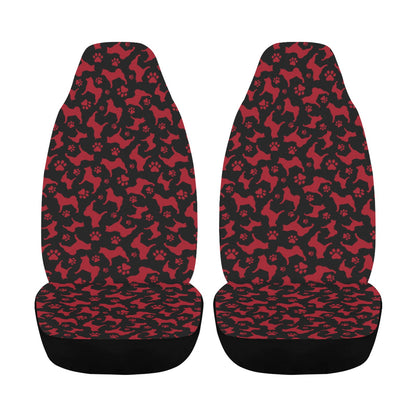 Akita Silhouette & Paw Car Seat Covers - WagALotBowWow