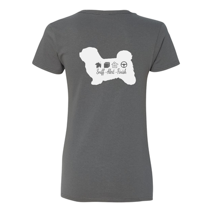 Havanese Scent F/B Women's V-Neck T-Shirt - WagALotBowWow