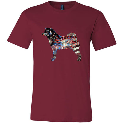 Patriotic Akita Unisex Short Sleeve Jersey Tee - WagALotBowWow
