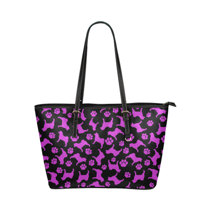 Akita Paw Leather Tote Large - WagALotBowWow