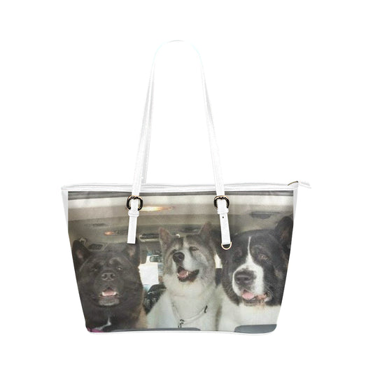 Custom Leather Tote - WagALotBowWow
