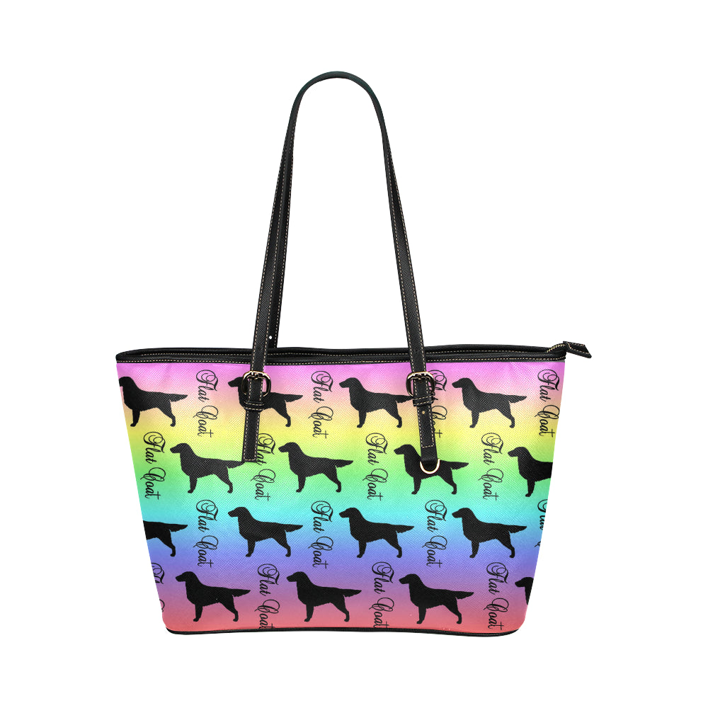 Flat Coat Leather Tote - WagALotBowWow