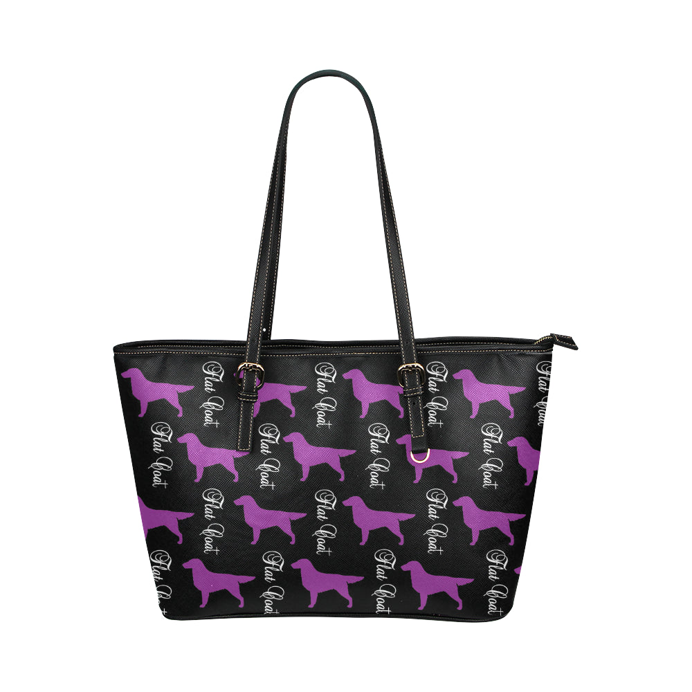 Flat Coat Leather Tote - WagALotBowWow