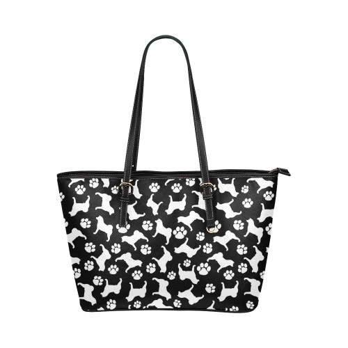 Akita Paw Leather Tote Large - WagALotBowWow