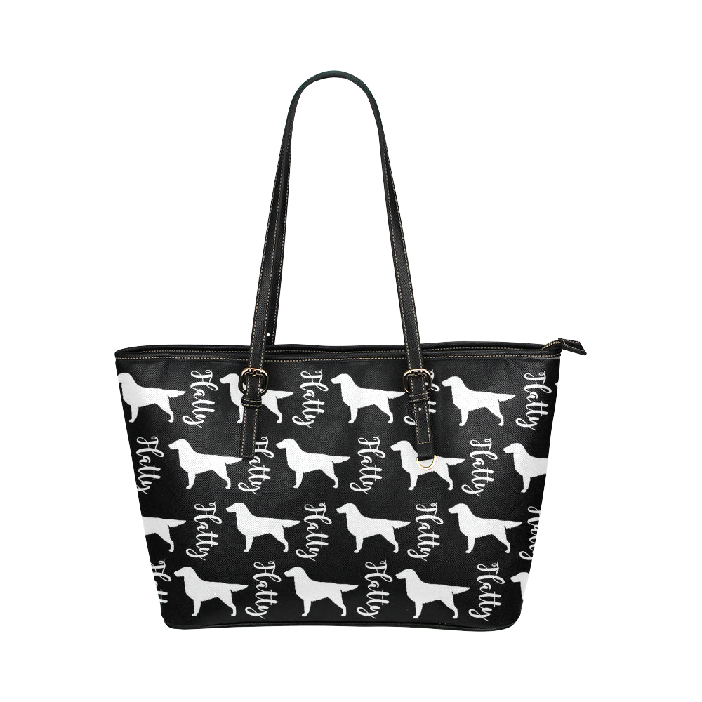 Flat Coat Leather Tote - WagALotBowWow