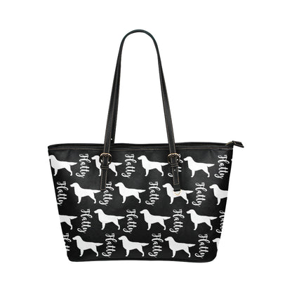 Flat Coat Leather Tote - WagALotBowWow