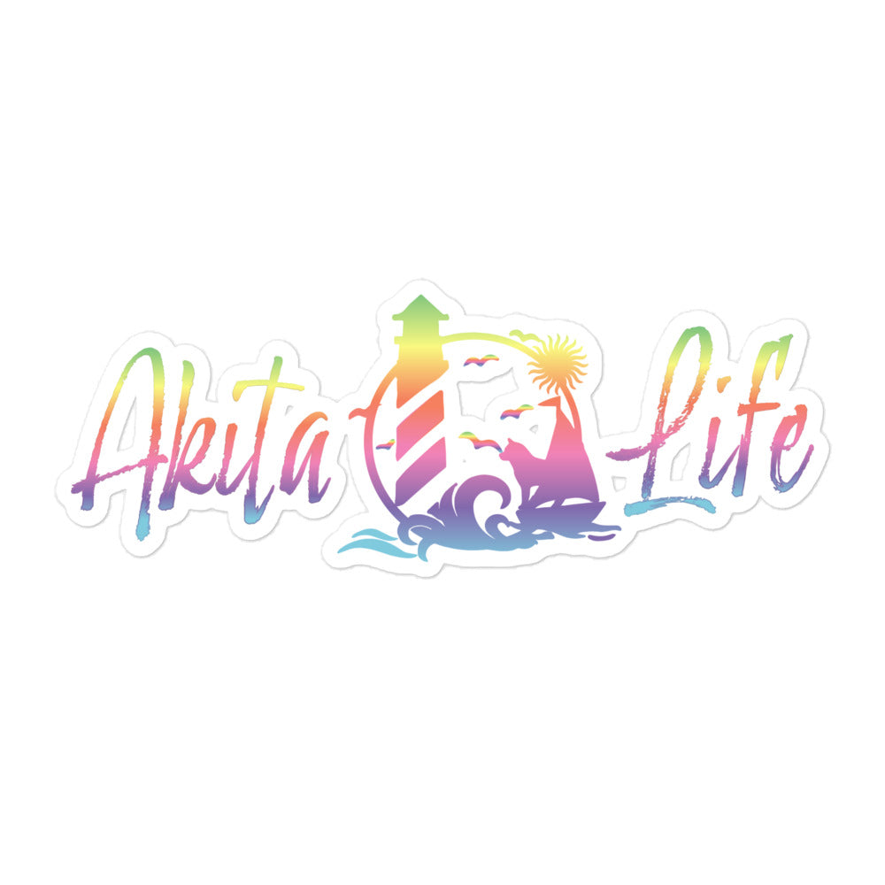 Akita Life Bubble-free stickers - WagALotBowWow
