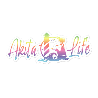 Akita Life Bubble-free stickers - WagALotBowWow