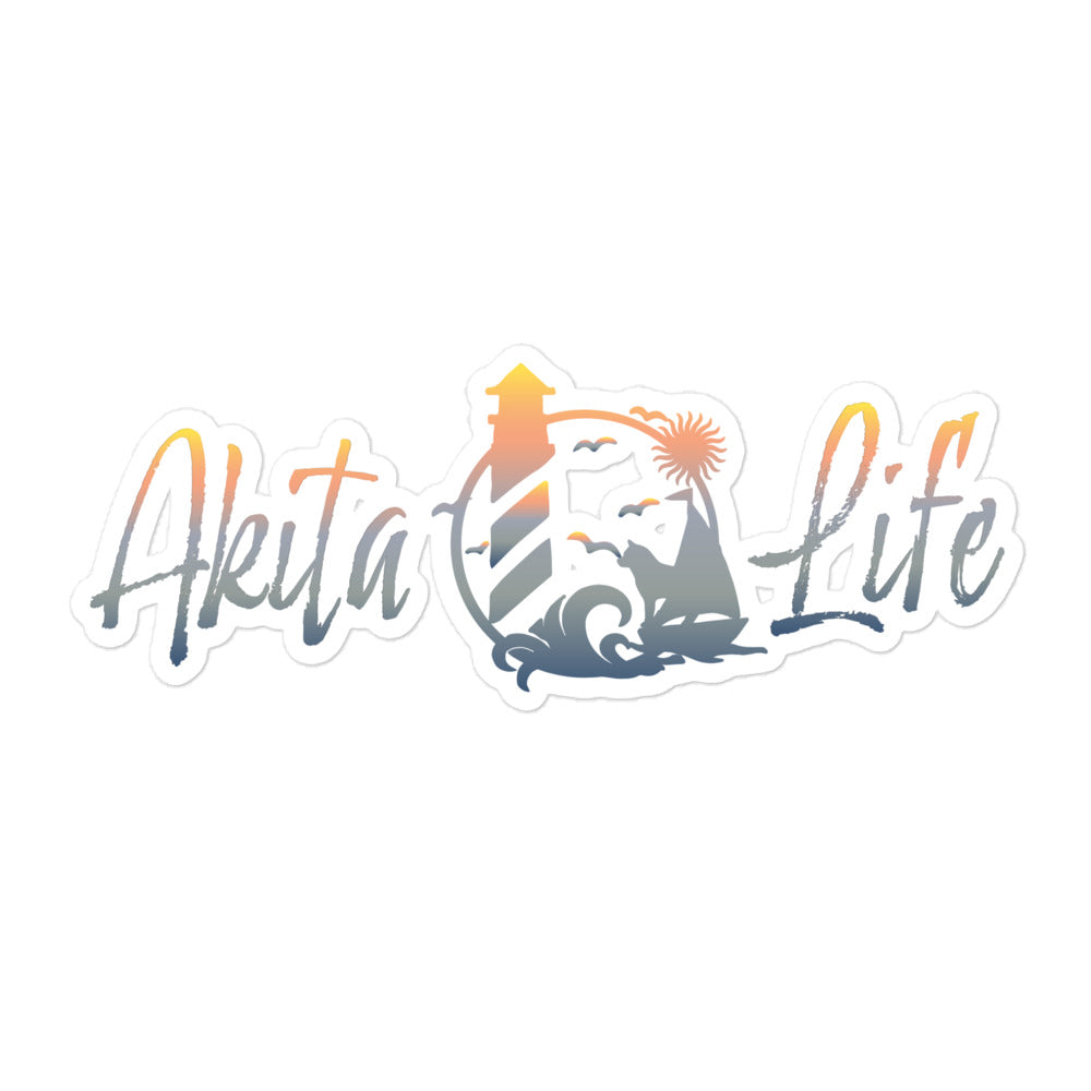 Akita Life Bubble-free stickers - WagALotBowWow