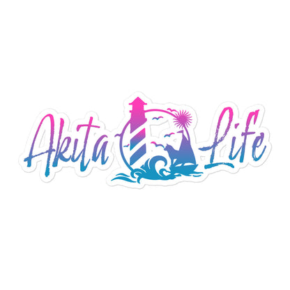 Akita Life Bubble-free stickers - WagALotBowWow