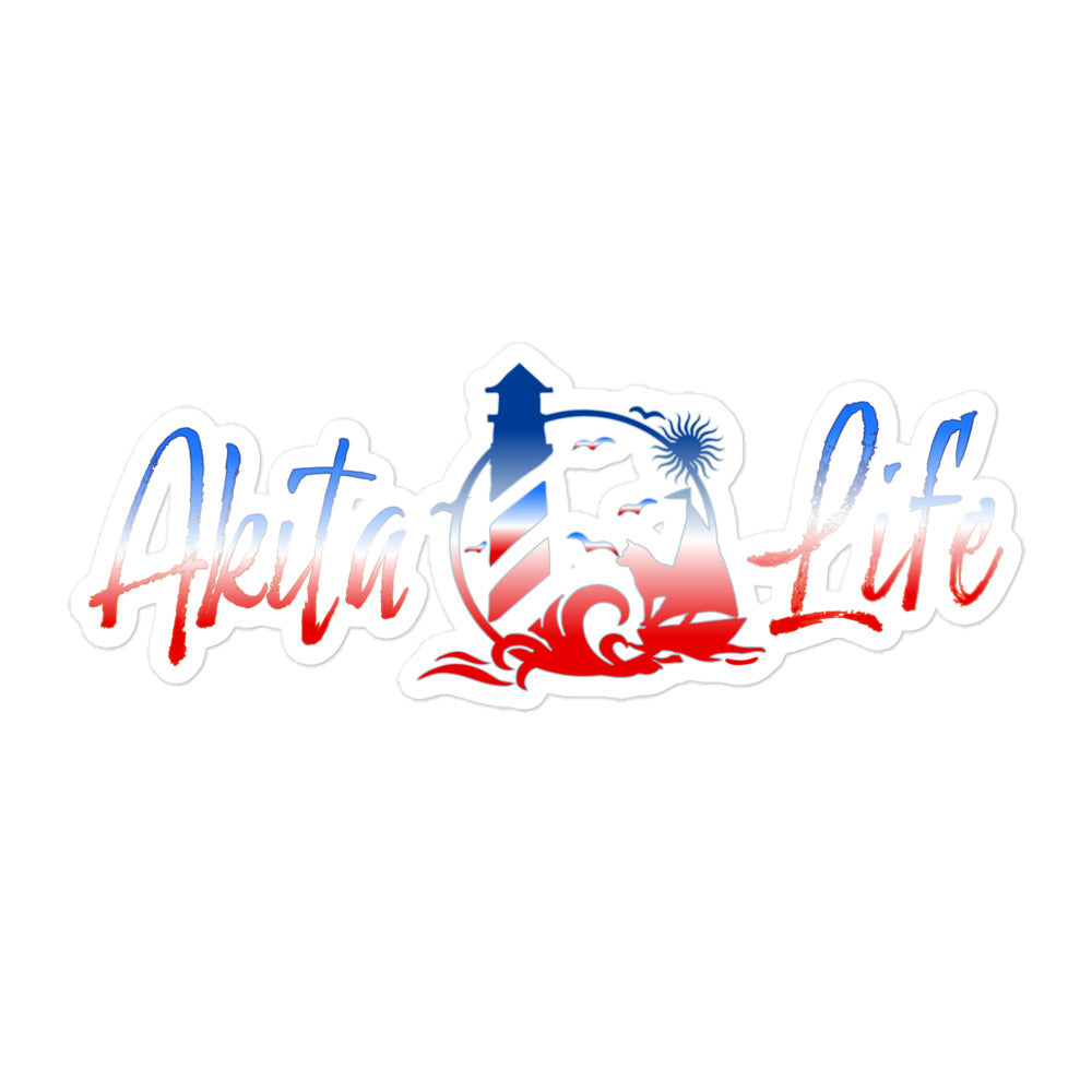 Akita Life Bubble-free stickers - WagALotBowWow