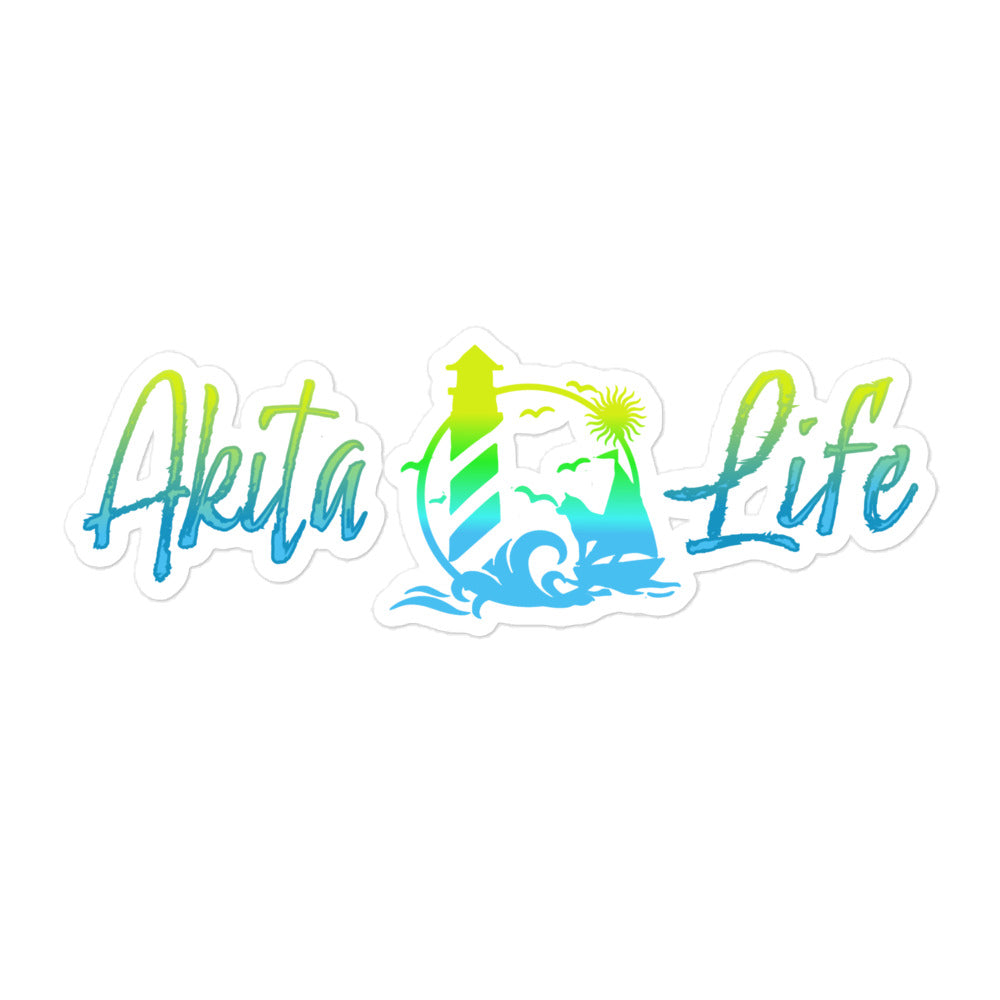 Akita Life Bubble-free stickers - WagALotBowWow