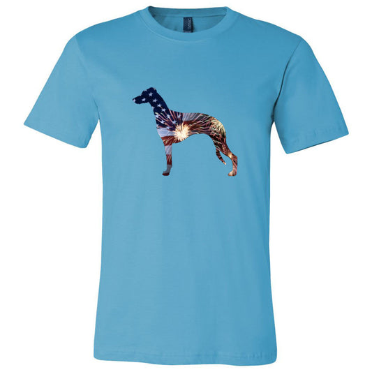 Patriotic Whippet Unisex Short Sleeve Jersey Tee - WagALotBowWow