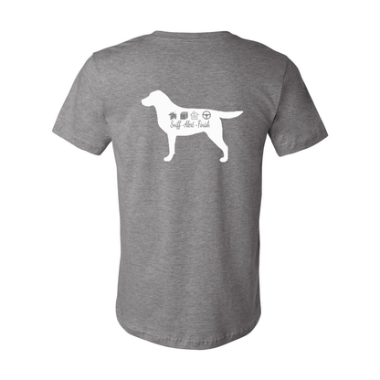 Labrador Scent F/B Unisex SS Jersey Tee - WagALotBowWow