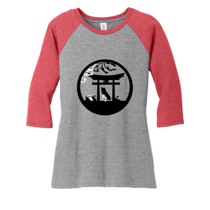 Akita Gate Three Quarter Raglan - WagALotBowWow