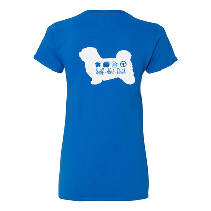 Havanese Scent F/B Women's V-Neck T-Shirt - WagALotBowWow