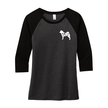 Akita Scent F/B 3/4-Sleeve Raglan - WagALotBowWow
