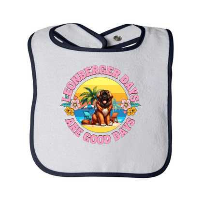 Infant Contrast Trim Terry Bib - WagALotBowWow