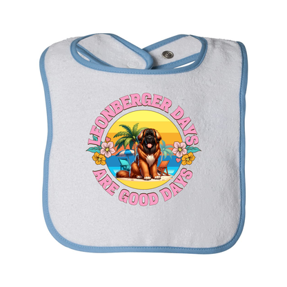 Infant Contrast Trim Terry Bib - WagALotBowWow