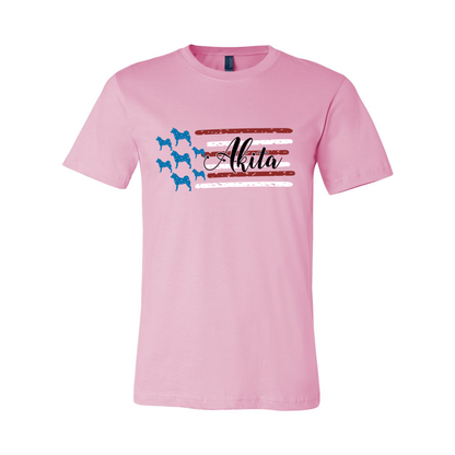 Akita Distressed Flag Black - WagALotBowWow