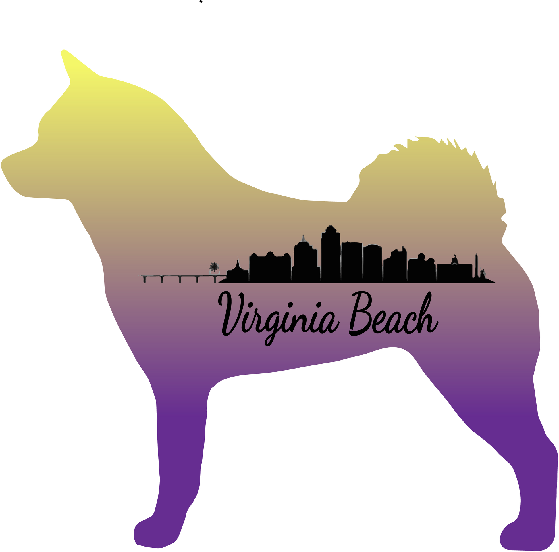 VA Beach Akita Bubble-free stickers - WagALotBowWow