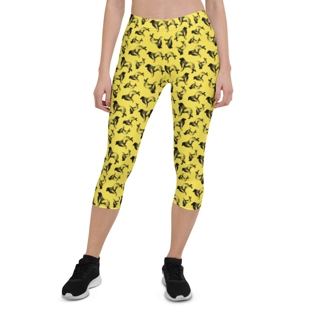 Leonberger Silhouette Capri Leggings - WagALotBowWow