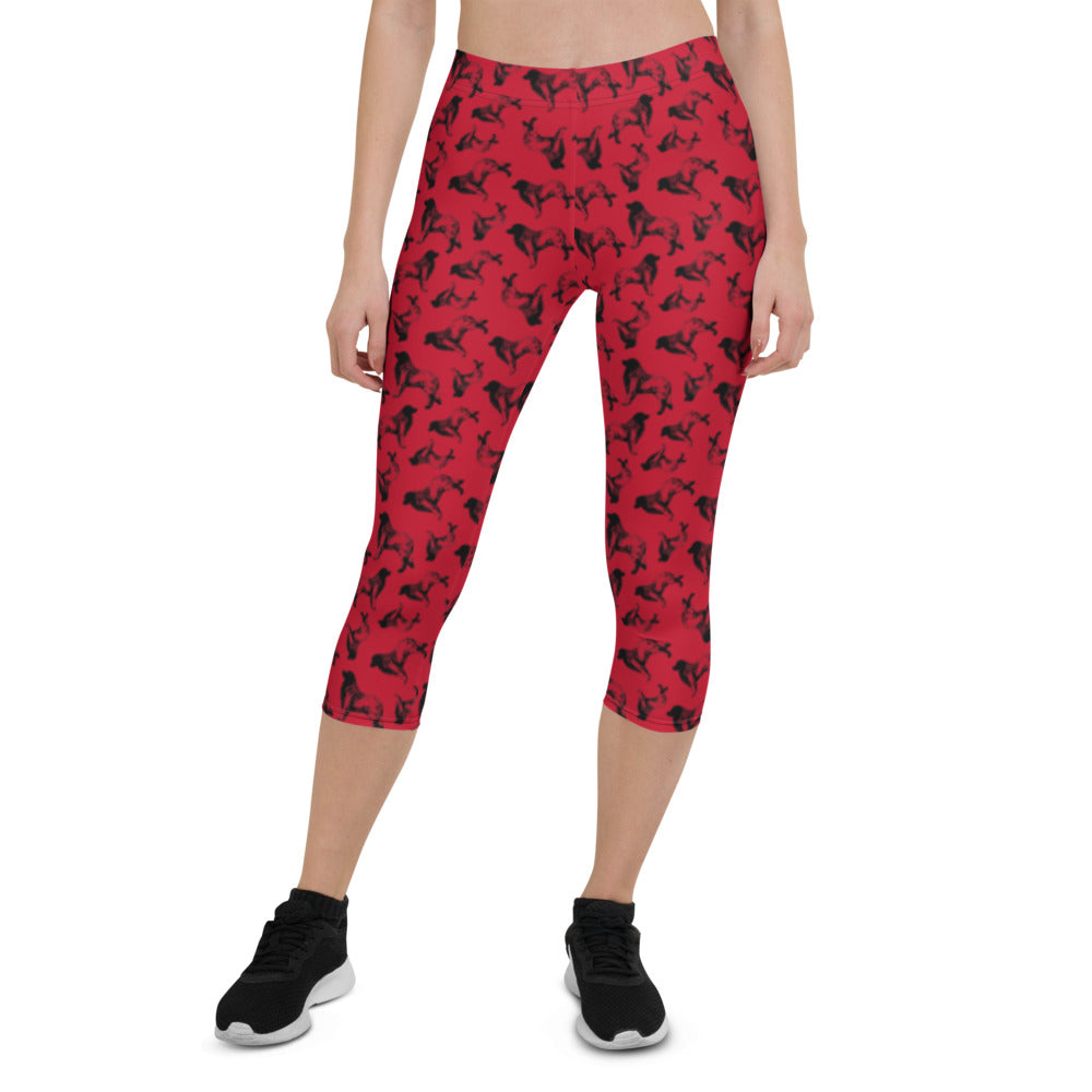 Leonberger Silhouette Capri Leggings - WagALotBowWow