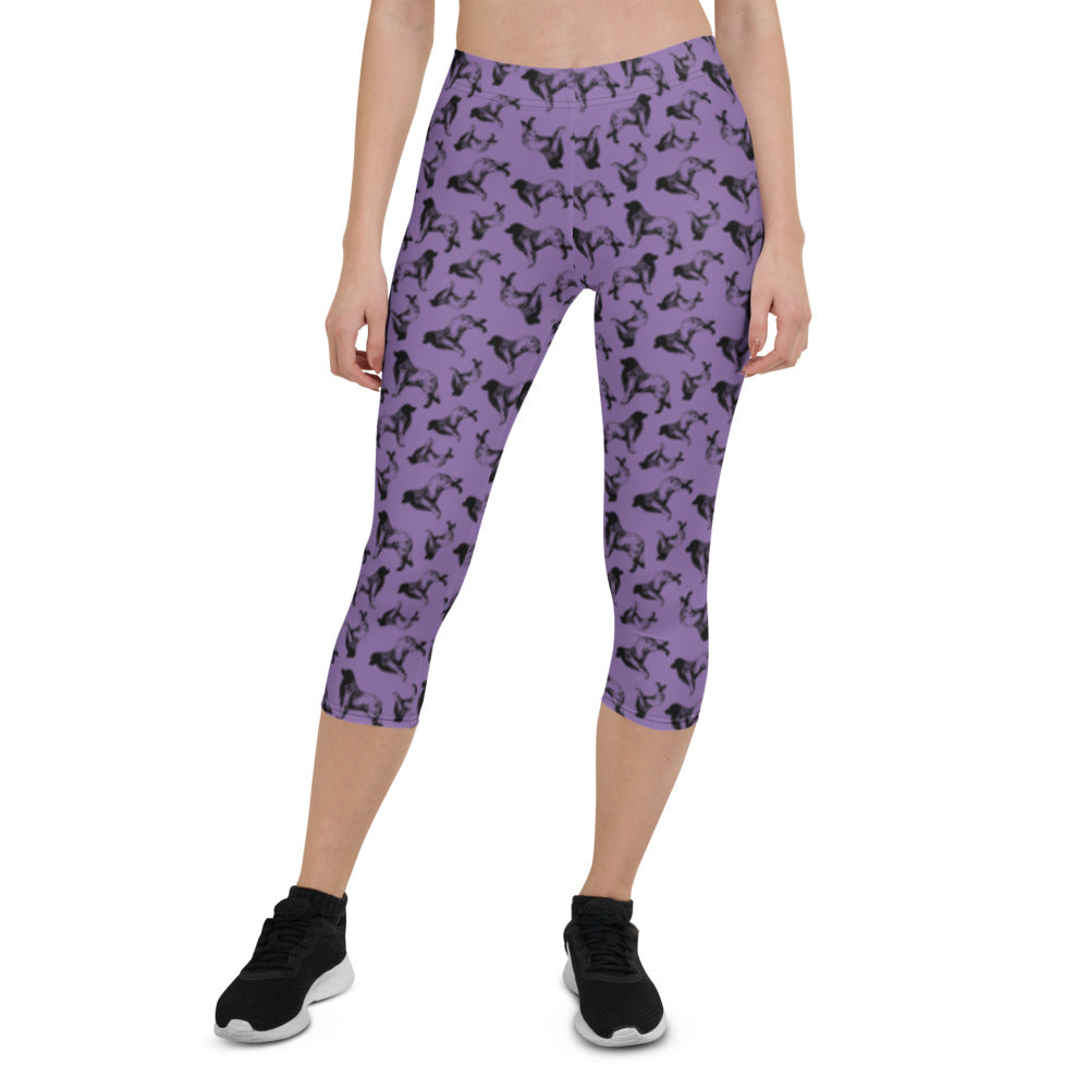 Leonberger Silhouette Capri Leggings - WagALotBowWow