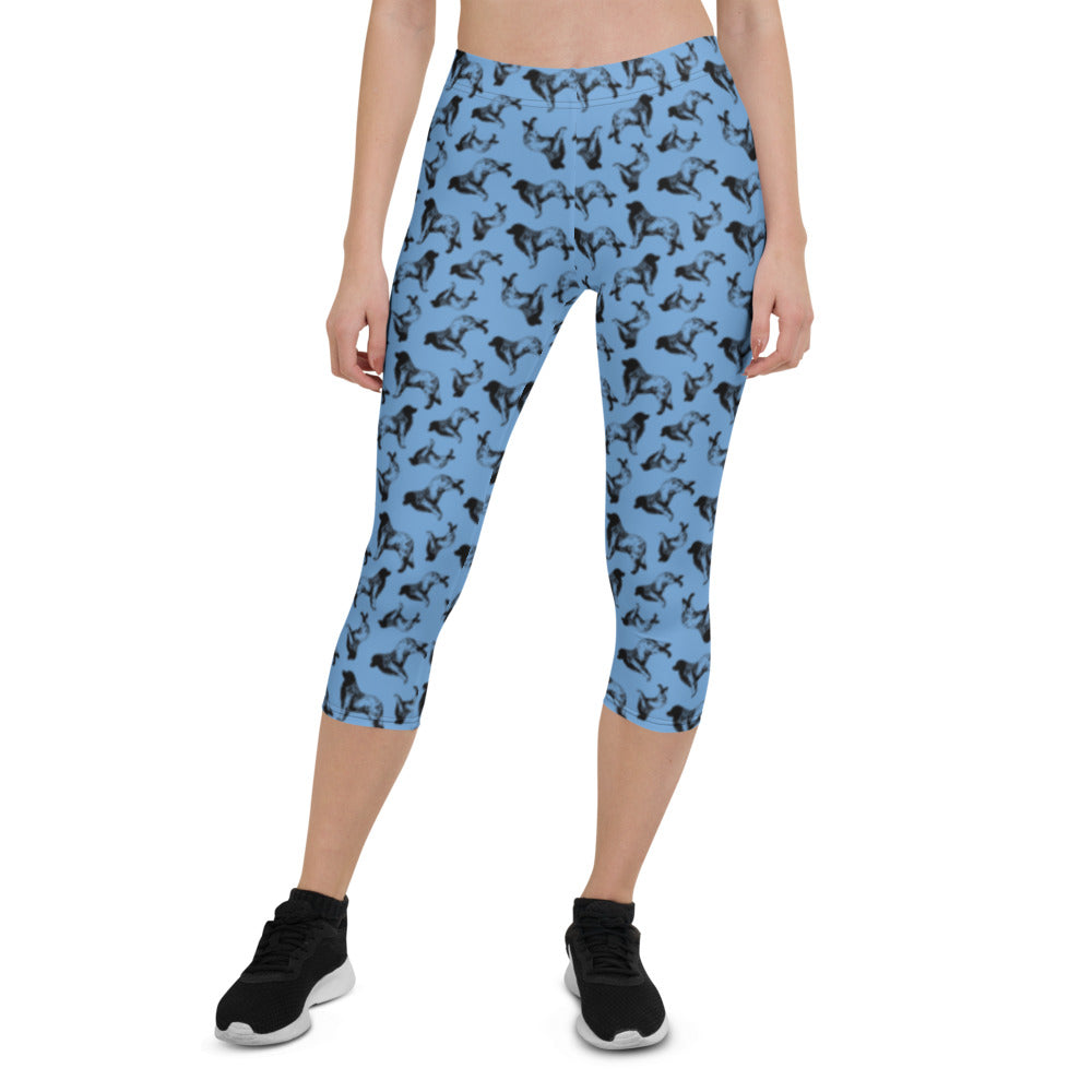 Leonberger Silhouette Capri Leggings - WagALotBowWow