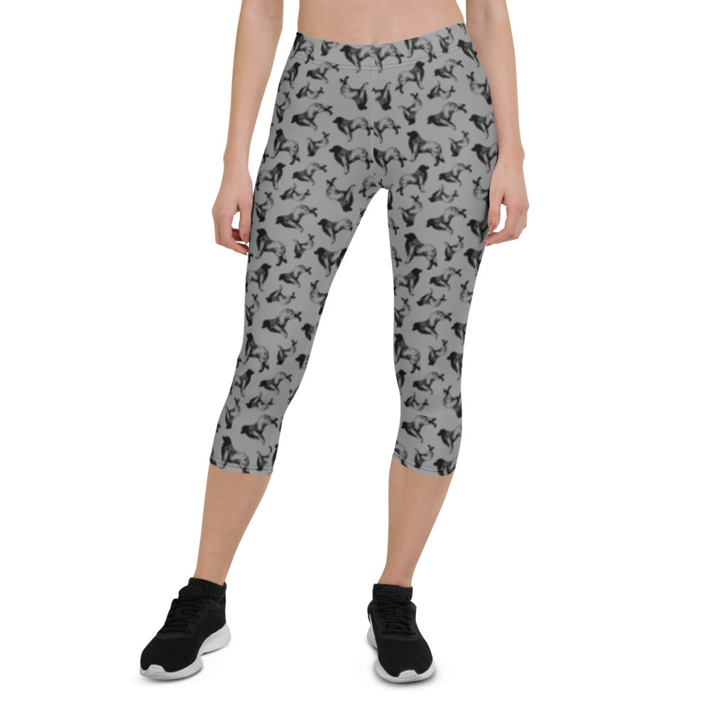 Leonberger Silhouette Capri Leggings - WagALotBowWow