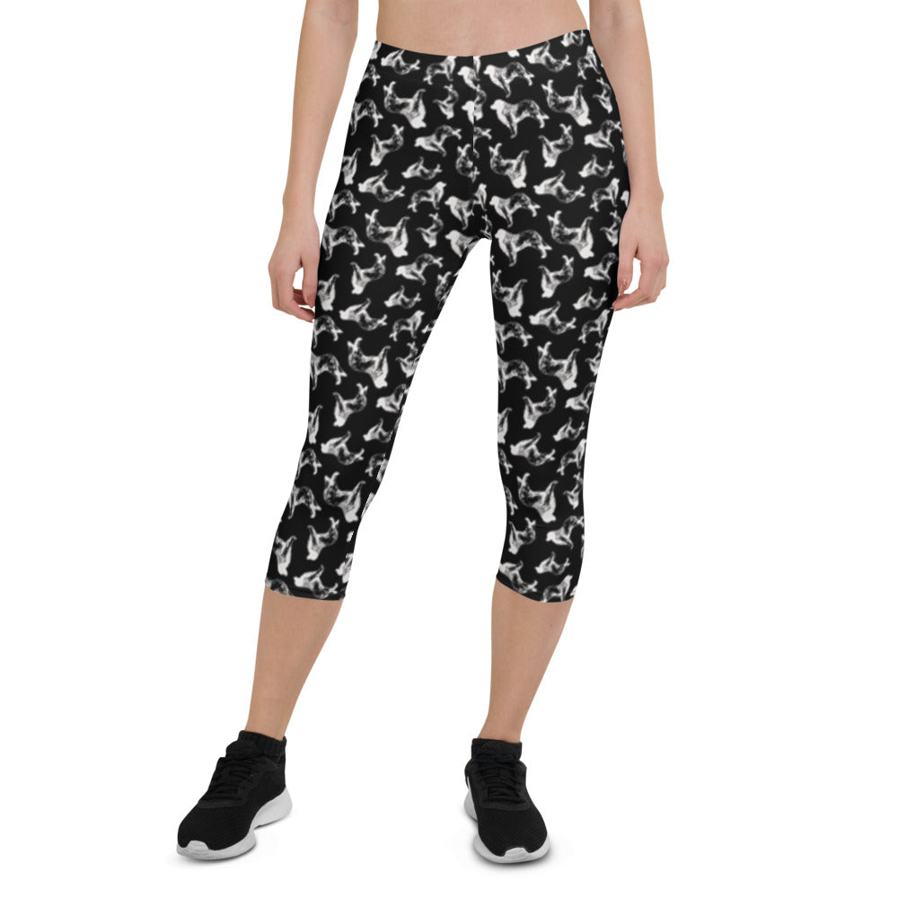 Leonberger Silhouette Capri Leggings - WagALotBowWow