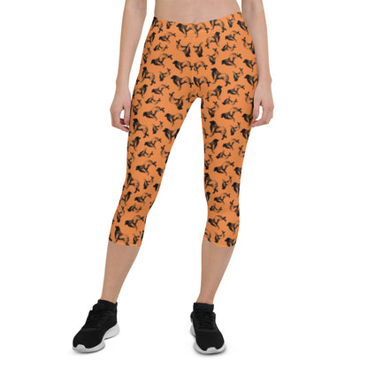 Leonberger Silhouette Capri Leggings - WagALotBowWow