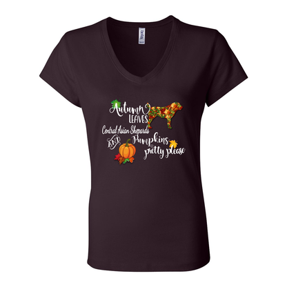 CAS Autumn Short Sleeve Jersey V-Neck Tee - WagALotBowWow