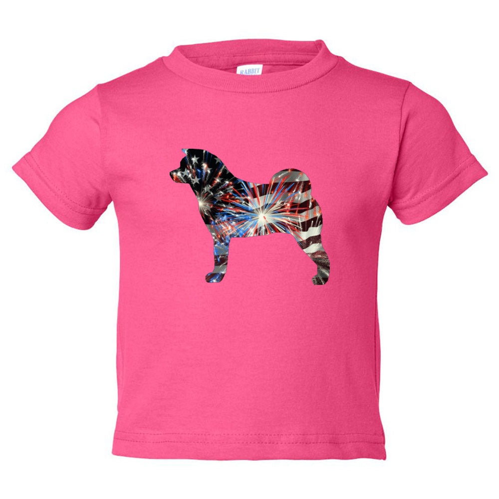 Patriotic Akita Rabbit Skins Unisex Toddler Cotton Jersey Tee - WagALotBowWow