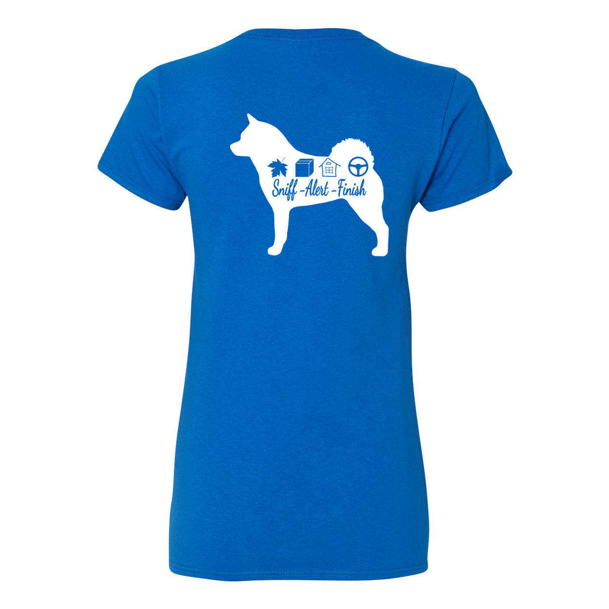 Akita Scent F/B Women's V-Neck T-Shirt - WagALotBowWow