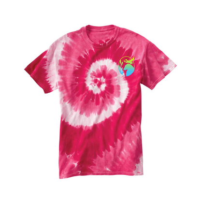 Flatty Life Front/Bac Spiral Tie-Dyed T-Shirt - WagALotBowWow