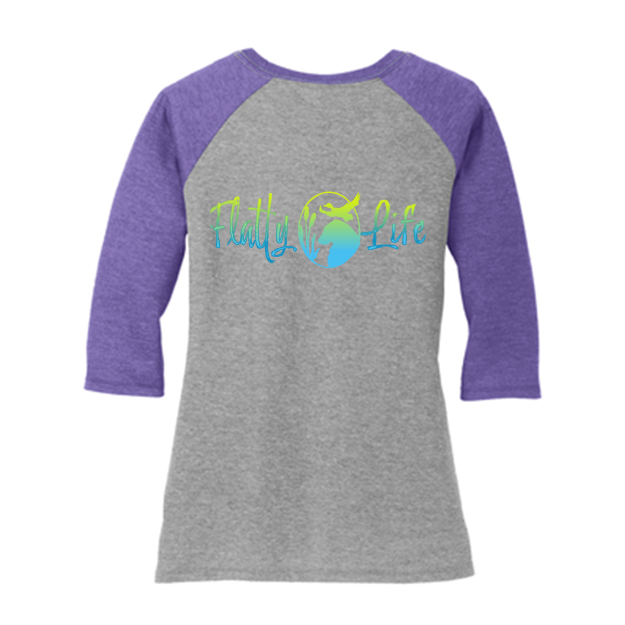 Flatty Life 3/4-Sleeve Raglan - WagALotBowWow