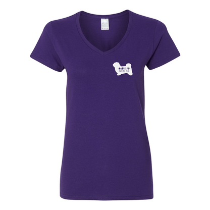 Havanese Scent F/B Women's V-Neck T-Shirt - WagALotBowWow