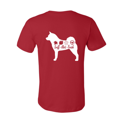 Akita Scent Sniff F/B Unisex SS Jersey Tee - WagALotBowWow