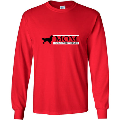 Golden Retriever Mom Black Unisex Ultra Cotton Long Sleeve T-Shirt - WagALotBowWow
