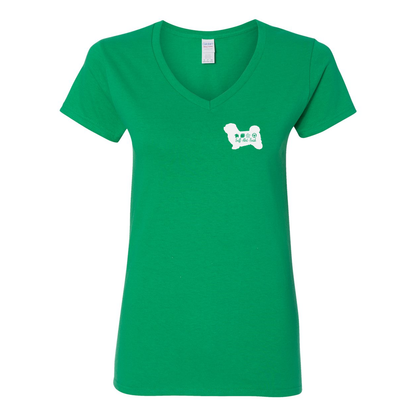 Havanese Scent F/B Women's V-Neck T-Shirt - WagALotBowWow