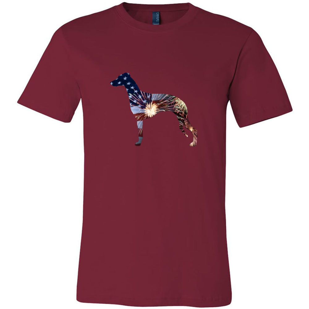 Patriotic Whippet Unisex Short Sleeve Jersey Tee - WagALotBowWow