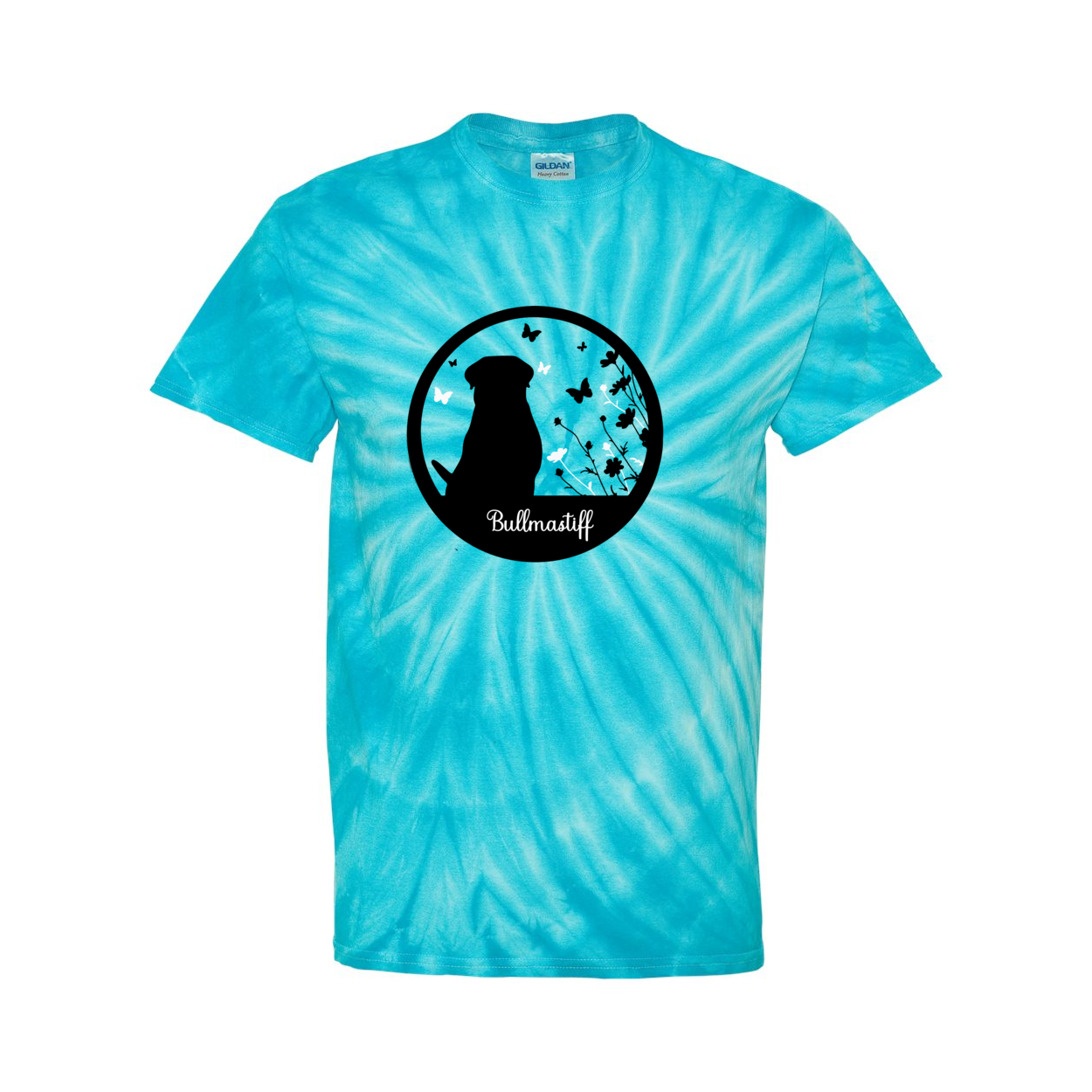 Bullmastiff Flowers Pinwheel SS S,M,L,XL - WagALotBowWow