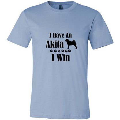 Have Akita I Win Unisex Short Sleeve Jersey Tee - WagALotBowWow